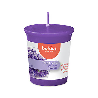 Artikelvorschau True Scents Votivkerze 53/45 mm - Lavendel (1 Stück)