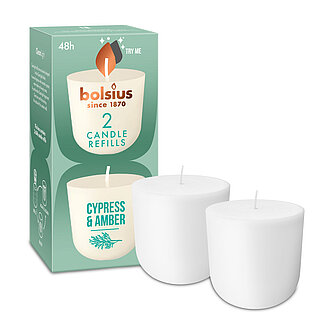 Artikelvorschau Bolsius: Cleanlight Duftnachfüller (2er Pack) - Zypresse & Amber