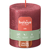 Rustikale Shimmer Stumpenkerze Special Kollektion in der Farbe Rot Einzelkerze