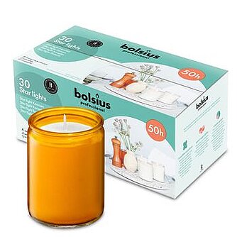 Bolsius Starlight 82/68 mm (30er Tray) - bernstein Artikelvorschau Starlight 82/68 mm (30er Tray) - bernstein