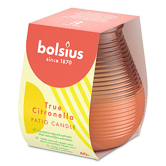 Artikelvorschau Bolsius: True Citronella Patiolicht 94/91 mm - orange (1 Stück)