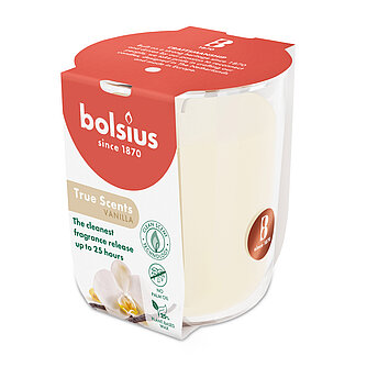 Bolsius True Scents Duftglas klein 80/73mm (1 Stück) - Vanille Artikelvorschau True Scents Duftglas klein 80/73mm (1 Stück) - Vanille