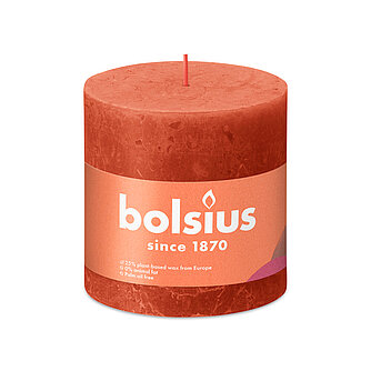 Bolsius Rustik Stumpenkerzen 100/100 mm - Herbstliches Orange (1 Stück) Artikelvorschau Rustik Stumpenkerzen 100/100 mm - Herbstliches Orange (1 Stück)