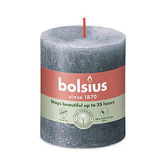 Artikelvorschau Rustik Stumpenkerzen 80/68 mm - Schieferblau (1 Stück)