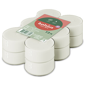 Artikelvorschau Maxi-Teelichte 8h (12er Flatpack) - Transparenter Cup