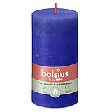 Eine Rustik Stumpenkerze in der Farbe Majorelle Blau Größe 130/68 mm