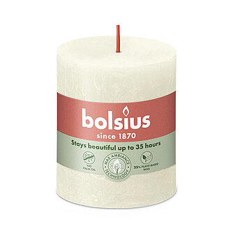 Artikelvorschau Rustik Stumpenkerzen 80/68 mm - Weiche Perle (1 Stück)