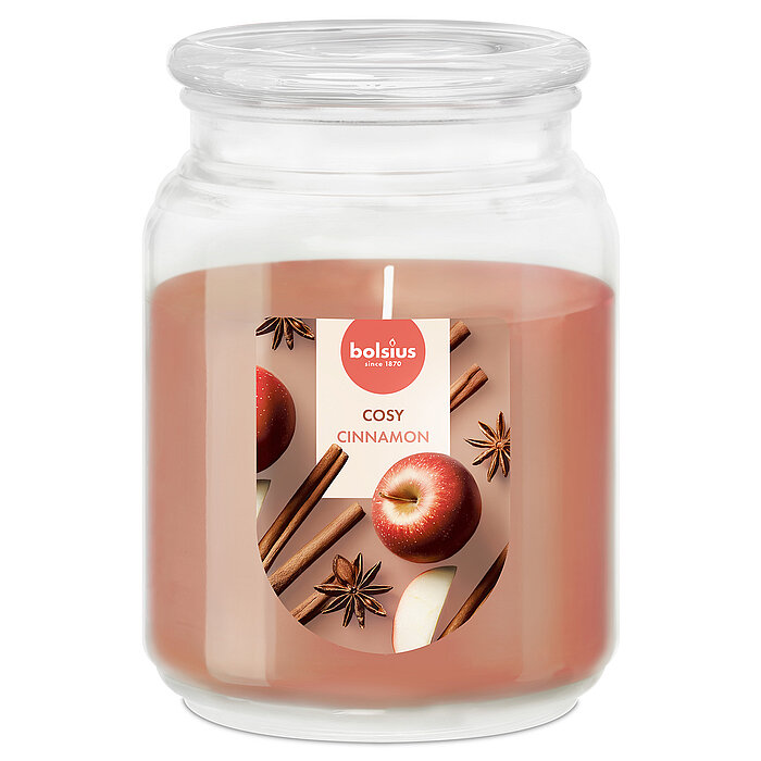 Bolsius Cosy Cinnamon Duftkerze im Glas in Einzelansicht