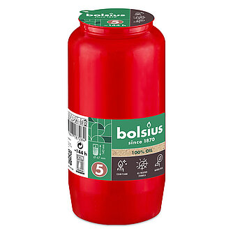 Artikelvorschau Grablicht Nr. 7 100% Reines Pflanzenöl - Rot (24 Stück)