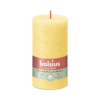 Artikelvorschau Rustik Stumpenkerzen 130/68 mm - Sonnengelb (1 Stück)