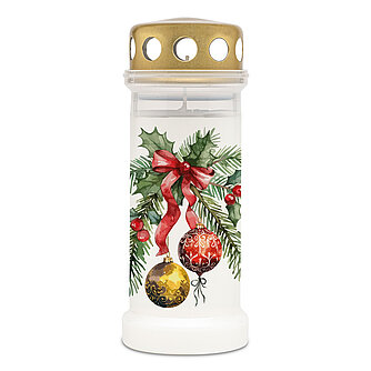 Artikelvorschau Bolsius: Grablicht Nr. 6 mit Deckel und Motiv Schleife (1 Stück)