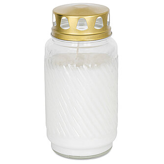 Artikelvorschau Laternenglas mit Deckel - weiß (1 Stück)