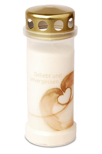 Artikelvorschau Grablicht Nr. 6 mit Deckel und Motiv Herz