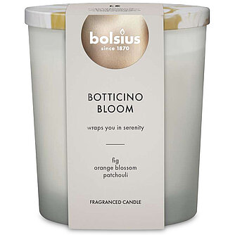 Artikelvorschau Bolsius: Marble Kollektion Duftglas mit Deckel 110/96mm - Botticino Bloom (1 Stück)