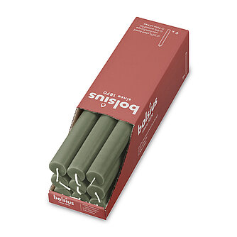 Artikelvorschau Rustik Haushaltskerzen 270/23 mm (9er Pack) - Frische Olive