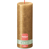 Rustik Shimmer Specials Stumpenkerze in der Farbe Gold Größe 190/68 Einzelkerze