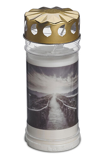 Artikelvorschau Grablicht Nr. 5 mit Motiv - Berg