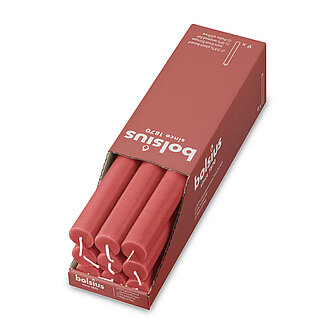 Artikelvorschau Rustik Haushaltskerzen 270/23 mm (9er Pack) - Rosa Blüte