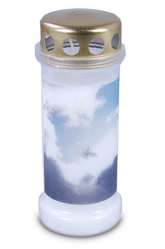 Artikelvorschau Grablicht Nr. 6 mit Deckel und Motiv Himmel