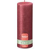 Rustik Shimmer Specials Stumpenkerze in der Farbe Rot Größe 190/68 Einzelkerze