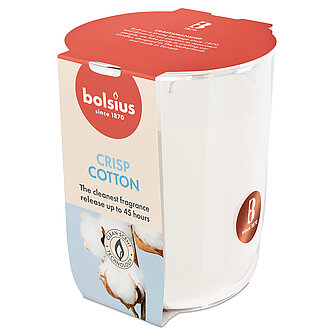 Bolsius True Scents Duftglas groß 97/85mm (1 Stück) - Fresh Cotton Artikelvorschau True Scents Duftglas groß 97/85mm (1 Stück) - Fresh Cotton