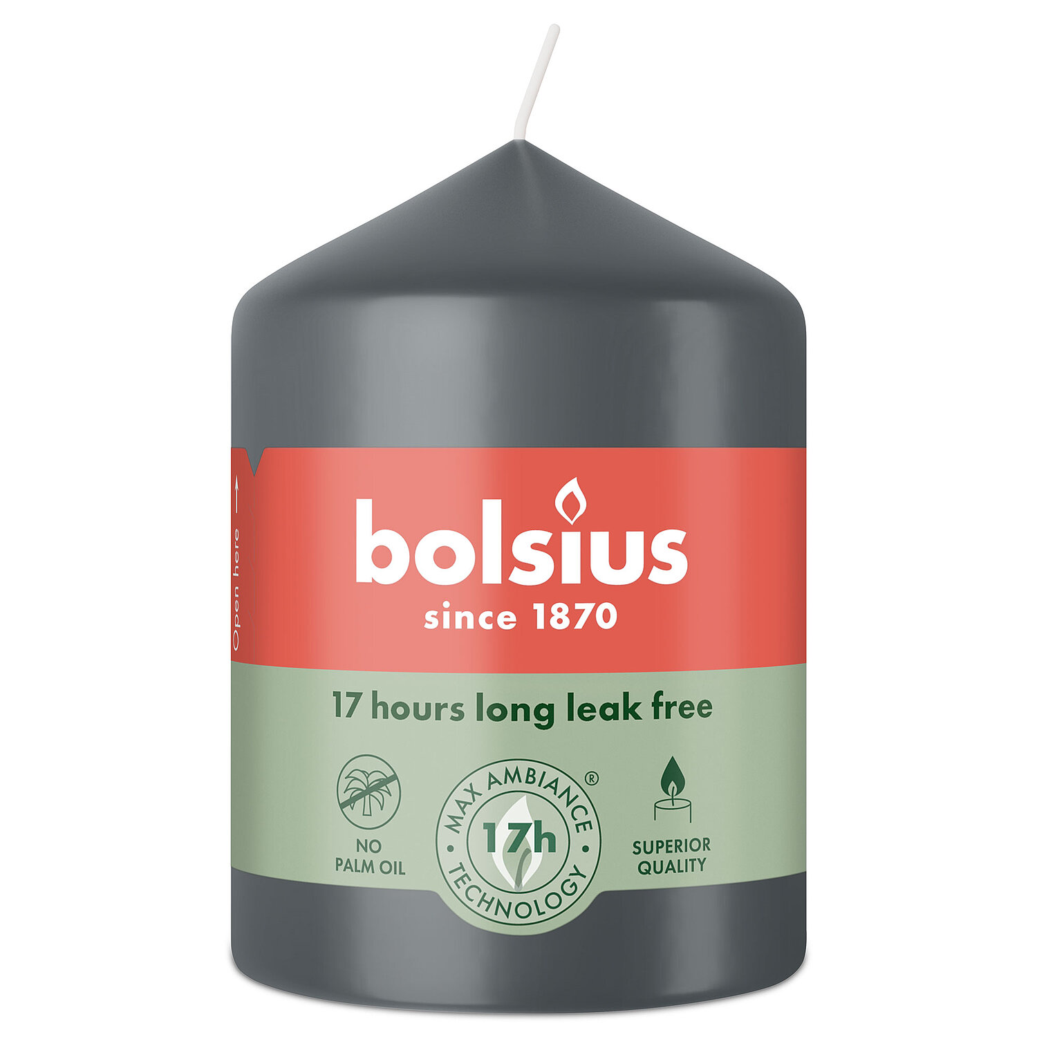 Bolsius Stumpenkerze 80/58 mm