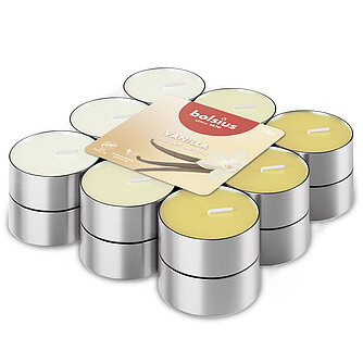 Artikelvorschau Duft-Teelichte 3-farbig (18er Pack) - Vanille 