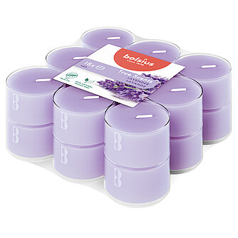 Artikelvorschau True Scents Duft-Teelichter Clear Cup (18er Pack) - Lavendel