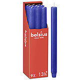 Rustik Haushaltskerzen in der Farbe Majorelle Blau Größe 270/23 9er Pack