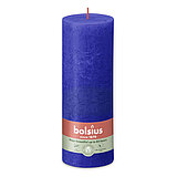 Eine Rustik Stumpenkerze in der Farbe Majorelle Blau Größe 190/68 mm
