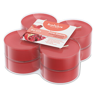 Artikelvorschau True Scents Maxi-Lichte Clear Cup - Granatapfel (8er Pack)