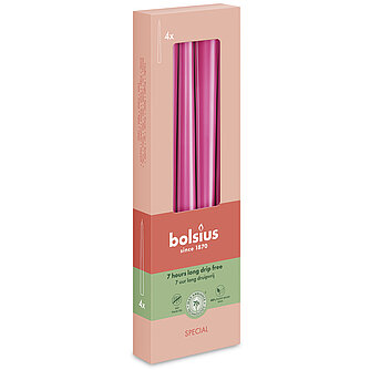 Artikelvorschau Bolsius: Spitzkerzen Ultra Gloss 245/24mm (4er Pack) - Fuchsia