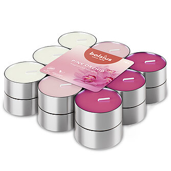 Artikelvorschau Duft-Teelichte 3-farbig (18er Pack) - Pinke Orchidee 