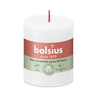 Artikelvorschau Rustik Stumpenkerzen 80/68 mm - Wolkiges Weiß (1 Stück)