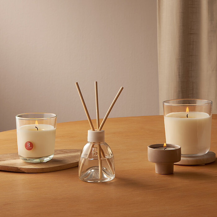 Bolsius True Scents Raumduft Diffuser mit Duftkerzen im Glas im Ambiente