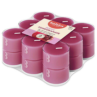 Artikelvorschau True Scents Duft-Teelichter Clear Cup (18er Pack) - Granatapfel