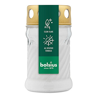 Artikelvorschau Glaslaterne Twist mit Deckel - Weiß 