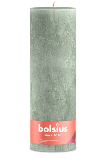Rustik Stumpenkerzen Shine Kollektion 300/100 mm - Jade Grün (1 Stück)