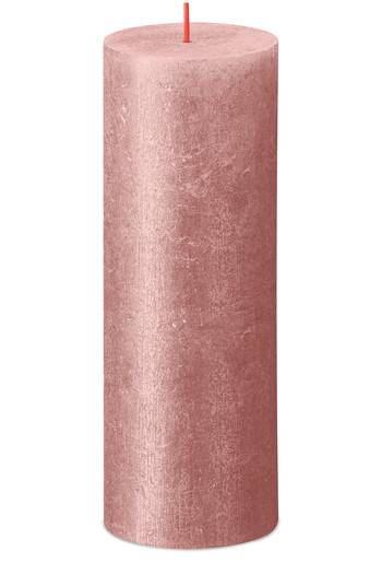 Rustik Stumpenkerzen Shimmer 190/68 mm - Rosa (4 Stück)
