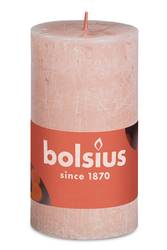 8 Bolsius Rustic Rustik Stumpenkerze 50x100mm Blockkerze Dekoration pastell pink 